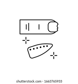 Nail, broken, gellak icon. Simple line, outline vector elements of beauty salon things for ui and ux, website or mobile application
