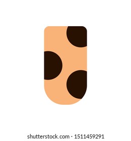 Nail brown circle manicure icon. Element of nail design icon