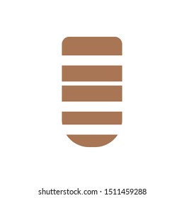 Nail brown line manicure icon. Element of nail design icon