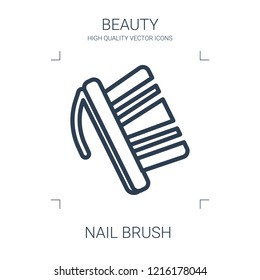 nail brush icon. high quality line nail brush icon on white background. from beauty collection flat trendy vector nail brush symbol. use for web and mobile