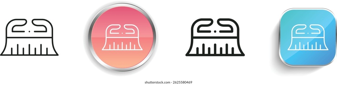 nail brush icon. Thin Linear, Regular and Button Style Design Isolated On White Background