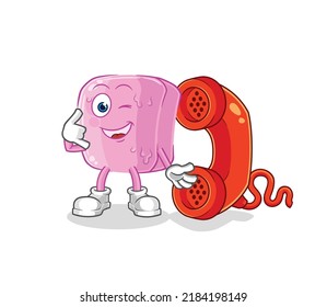 the nail call mascot. cartoon vector