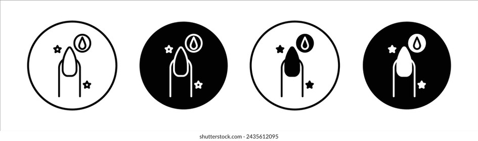 Nail care flat line icon set. Nail care Thin line illustration vector