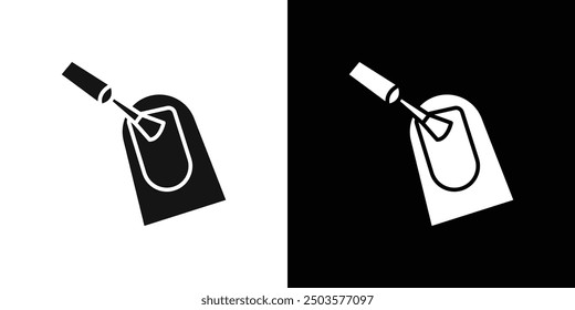 Nail care icon line art vector