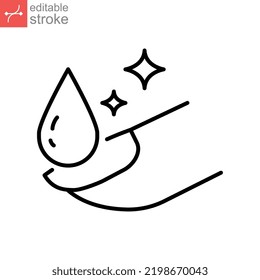 Nail care icon in line style. lacquer up, manicure for varnish. Nail polish remover. fingernail painting. Nail polishing salon. Editable stroke Vector illustration design on white background. EPS 10