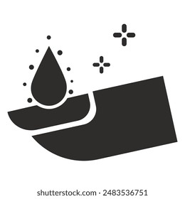 nail care icon, manicure symbol, nail polish remover, flat vector illustration on a white background