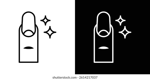 Nail care icon outline collection for web design