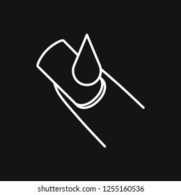 Nail care icon. Pedicure and manicure equipment. Vector illustrations