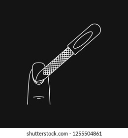 Nail care icon. Pedicure and manicure equipment. Vector illustrations