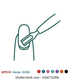 Nail care icon. Pedicure and manicure equipment. Vector illustrations