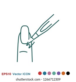 Nail care icon. Pedicure and manicure equipment. Vector illustrations