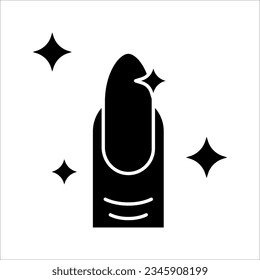 nail care icon, polish or gel for nails, manicure salon, thin line web symbol, vector illustration on white background