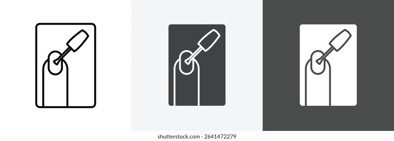 Nail care icon set vector art
