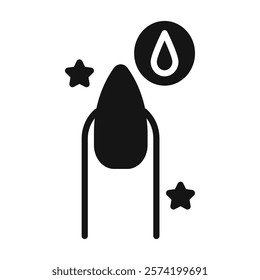 Nail care icon Simple thin line flat symbol