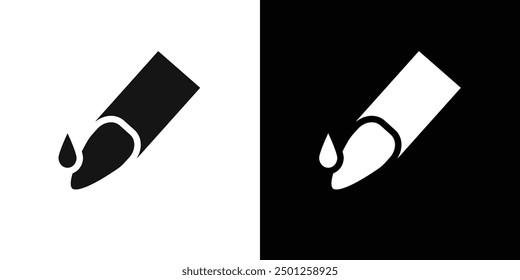 Nail care icon Symbol mark in filled style