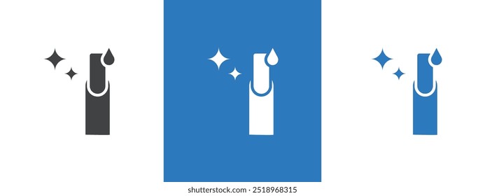 Nail care icon thin line illustration