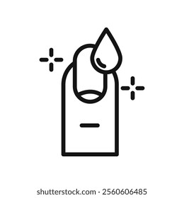 Nail care icon vector line logo art