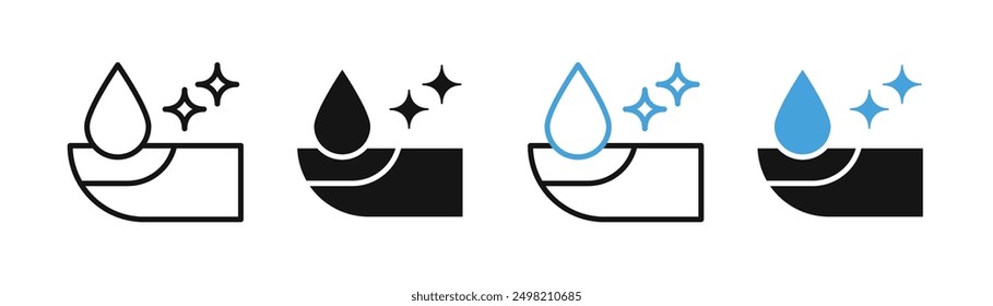 Nail care iconicon vector collection in outlined and solid style