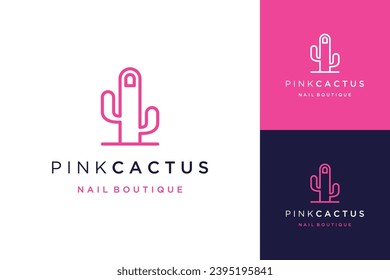 nail care logo design, or cactus with fingers