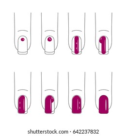 Nail care. Manicure. Vector