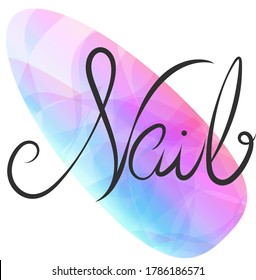 Nail care painting symbol for business salon