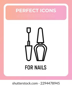 Nail care thin line icon. Symbol of manicure. Modern vector illustration for beauty shop.