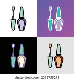 Nail care thin line icon. Symbol of manicure. Modern vector illustration for beauty shop.