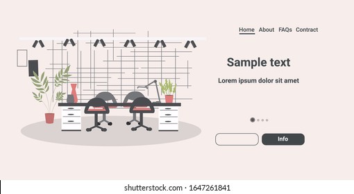 nail care workplace for master of manicure beauty salon horizontal copy space vector illustration