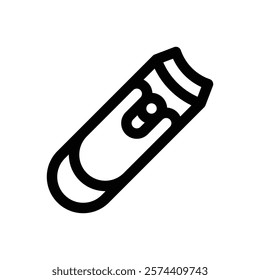 Nail clipper. Editable stroke vector icon.