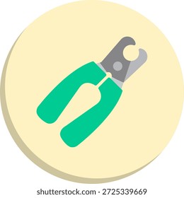 Nail Clipper Flat Circle Style Icon