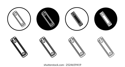 Icono de cortador de uñas Colección de Vector de contorno delgado plano