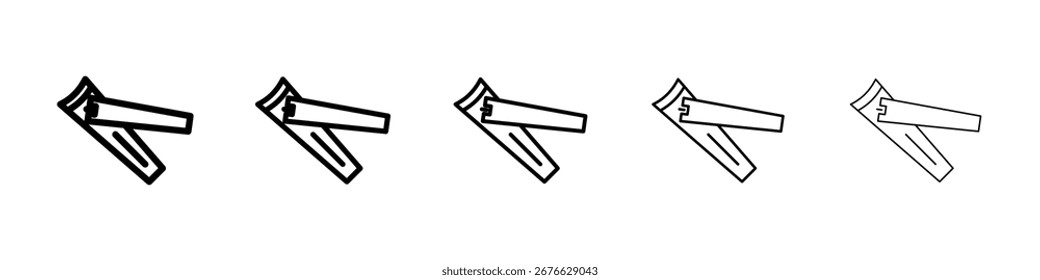 Icono de cortador de uñas lleno de concepto de signo plano para el Diseño web.