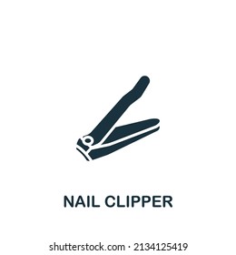 Nail Clipper icon. Monochrome simple icon for templates, web design and infographics