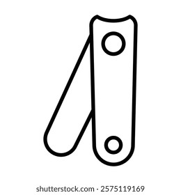 nail clipper icon Simple outline illustration