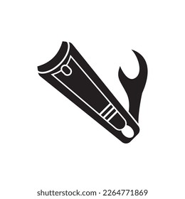 icono del clíper clavo, ilustración vectorial diseño simple.