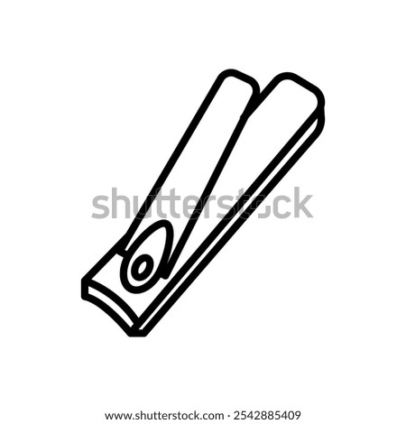 nail clipper icon vector, line style icon