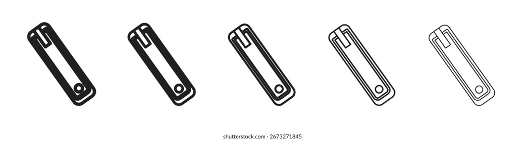 Icono de cortador de uñas Vector de esquema conjunto de ilustración signo