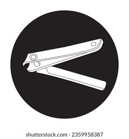 Nail clipper icon vector symbol design