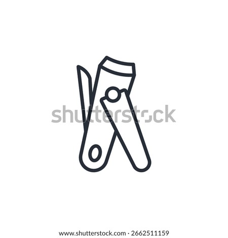 nail clipper icon. vector.Editable stroke.linear style sign for use web design,logo.Symbol illustration.