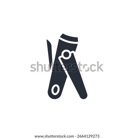 nail clipper icon. vector.Editable stroke.linear style sign for use web design,logo.Symbol illustration.