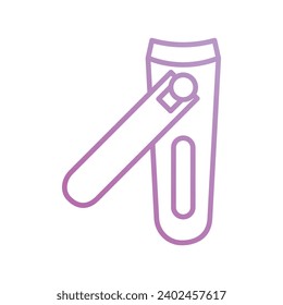 icono del clipper de clavos con fondo blanco vectorial ilustración
