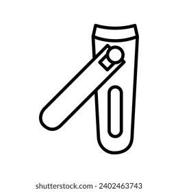 nail clipper icon with white background vector stock illustration