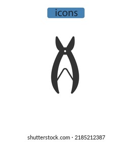 nail clipper icons  symbol vector elements for infographic web