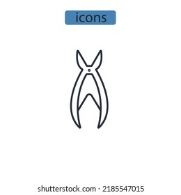 nail clipper icons  symbol vector elements for infographic web