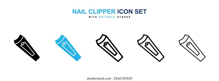 Nail clipper icons vector collection pack.