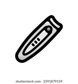 Nail clipper illustration icon.Simple vector outline, clipart for graphic design.