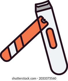 Nail Clipper Line filled Vector Line Icon Design

