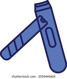 Nail Clipper Line Inverted Vector Line Icon Design
