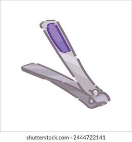 Nail clipper on white background