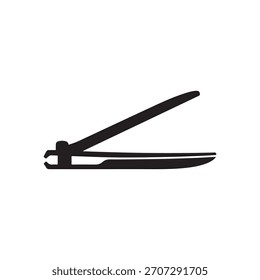 Nail clipper silhouette vector flat illustration design on white background